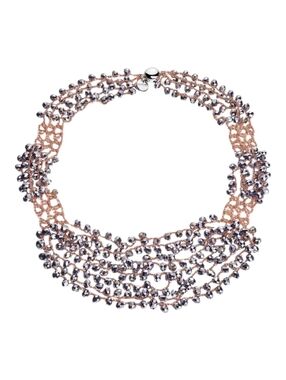 Artelioni | Lady Collier Woven Multi-Strand and Glass bead Bib Necklace